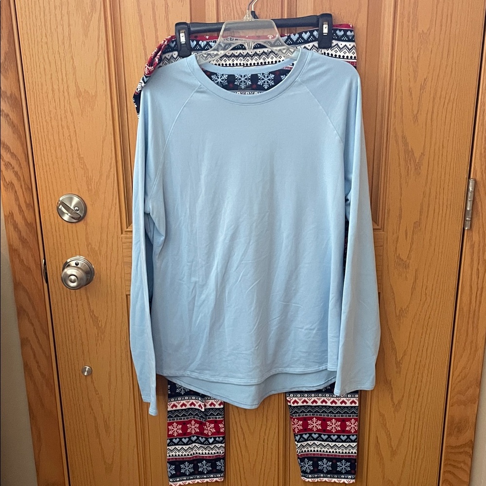 Women's Light Blue Pajama Set